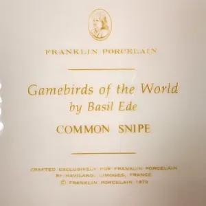 Коллекционная Тарелка «Бекасы» Фарфор Лимож Limoges Франция 1979 год.