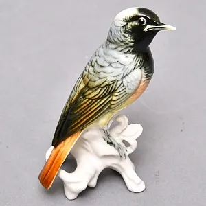 Птица - Фарфоровая Статуэтка «Горихвостка на ветке», Карл Энс / Karl Ens Германия, 50-е годы ХХ века. 