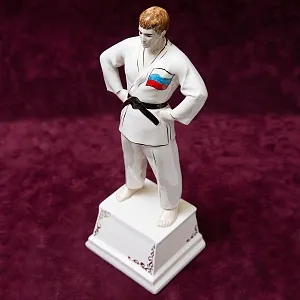 «Борец Дзюдо» - Авторская Коллекционная Фарфоровая Статуэтка, Россия.