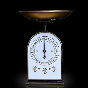 Редкость! Антикварные Механические Кухонные Весы, Металл/Фарфор, Rolf Matthaus, Германия -1908 год.