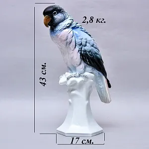 Большая Фарфоровая статуэтка «ПОПУГАЙ», Karl Ens Германия, первая половина ХХ века.
