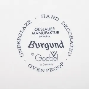 Набор подстановочных тарелок - 8 штук «Бургундия», Фарфор Goebel Германия, 1972 - 1979 годы.