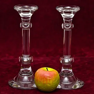 Два Больших Хрустальных Подсвечника VAL SAINT LAMBERT Бельгия, 60 -е годы ХХ века.