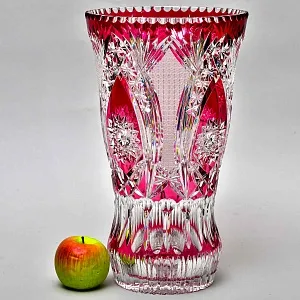 Большая Ваза Розового Хрусталя JOSKA BODENMAIS Германия Н-40 см., конец 60-х гг.