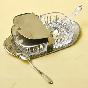 Набор для специй или соусов с двумя отделениями, TISCHFEIN Германия, 70 -е годы ХХ века.