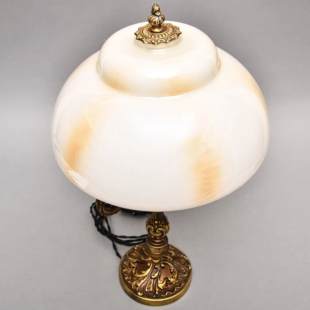 Винтажная Электрическая Настольная Кабинетная Лампа - Светильник, бронза СССР 70 -е гг. 