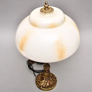 Винтажная Электрическая Настольная Кабинетная Лампа - Светильник, бронза СССР 70 -е гг. 