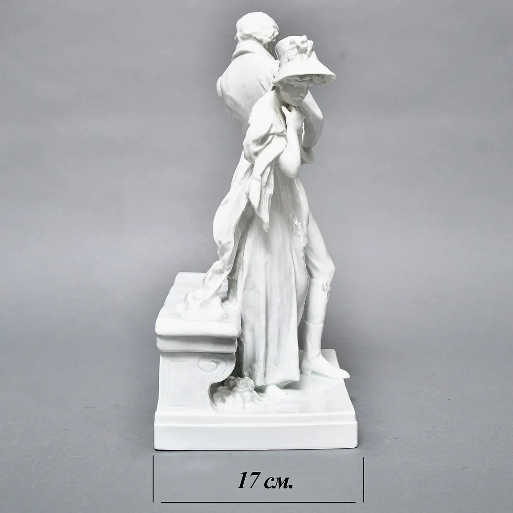 Антикварная Фарфоровая статуэтка «Дама с кавалером. Размолвка», ROSENTHAL Германия - 1926 год. 