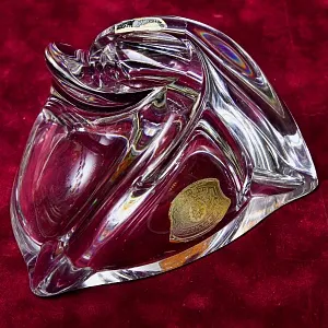 Редкость! Хрустальная Пепельница Оригинальной формы, VAL SAINT LAMBERT Бельгия - 50гг.