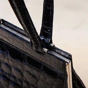 Винтажная Дамская Сумка из Натуральной Крокодиловой Кожи Западная Германия 50 -е годы ХХ века.