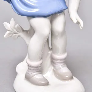 Парные Фарфоровые статуэтки «Дети. Мальчик и Девочка», Wagner & Apel Lippelsdorf Германия, 1949 - 1951 годы. 