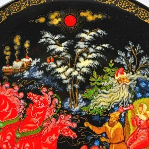 Коллекционная Тарелка «Сказка - МОРОЗКО» Фарфор - ЛФЗ, СССР - 1990 год.