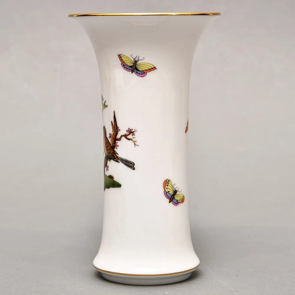 Небольшая Классическая Ваза для цветов «ROTHSHILD BIRDS», Фарфор Herend Венгрия.