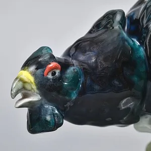 Антикварная Коллекционная Фарфоровая статуэтка «Птица - ГЛУХАРЬ», Hochst Германия начало ХХ века.