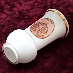 Агитационная Стеклянная Ваза «ВСХВ - Павильон СИБИРЬ», Завод «Красный Май» СССР -1954 год.