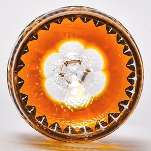 Хрустальный Бокал для вина серия «Monaco» жёлтого цвета, JOSEPHINENHUTTE Германия, 50-е годы ХХ века.