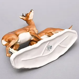 Коллекционная статуэтка «Две Косули», Фарфор Hutschenreuther, Германия.