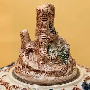 Крюшонница - Горшок для Глинтвейна «Старинные Замки» + 4-е Кружки Фаянс Германия