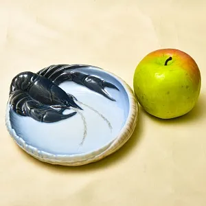 Фарфоровая Пепельница - Визитница - Мелочевница «РАК», Royal Copenhagen Дания, 1959 год.