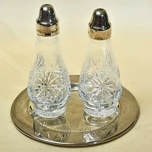 Винтажный Набор для Специй из 2-х предметов на подставке, Англия, середина ХХ века.