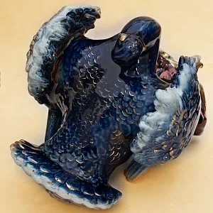 Большая Коллекционная Фарфоровая статуэтка «Птица - Дрофа», СССР Дулево -1956 год.