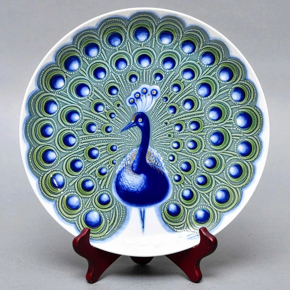 Коллекционное Фарфоровое блюдо - тарелка «ПАВЛИН», Furstenberg Германия, вторая половина ХХ века.