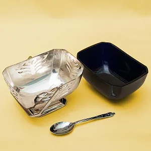 Вазочка - Сахарница - Соусница с Ложечкой, SHEFFIELD Англия Silverplate, 60 -е годы ХХ века.