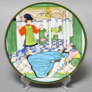 Коллекционная Фарфоровая тарелка «Спящая красавица», Villeroy&Boch Германия - 1982 год. 