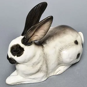 Большая Коллекционная Фарфоровая статуэтка «Кролик», Goebel Германия, вторая половина ХХ века.