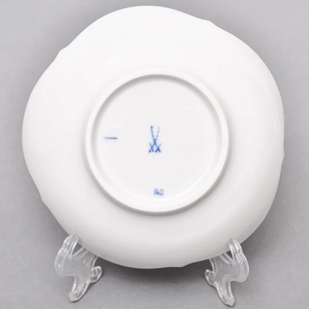 Коллекционная Фарфоровая Кофейная пара «Голубые орхидеи», MEISSEN Германия, середина ХХ века. 