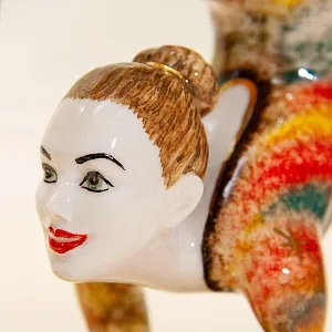 «Гимнастка с мячом» - Авторская Коллекционная Фарфоровая Статуэтка, Россия.