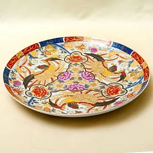 Большое Коллекционное Блюдо - Тарелка «ПТИЦЫ ФЕНИКС», Фарфор Китай, середина ХХ века.