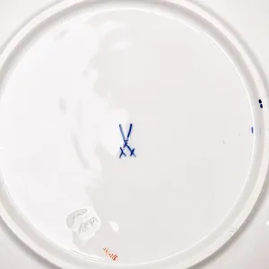 Коллекционное Фарфоровое Блюдо - Тарелка «ЦВЕТЫ», Кобальт, MEISSEN  Германия - середина ХХ века.  