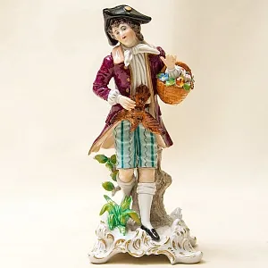 Парные Фарфоровые статуэтки «Сельская Ярмарка» Н-22см. SITZENDORF, Германия - 50гг..