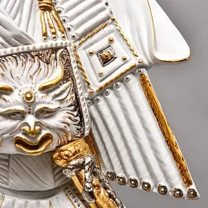 Большая Авторская Фарфоровая статуэтка «Самурай - Путь Воина», Ahura Италия, 80-е годы ХХ века.