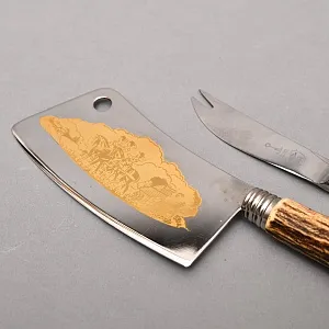 «Охота» - Набор для разделки дичи в деревянной коробке, Германия, Wickuler Solingen, 80 -е гг.