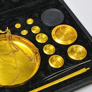 Антикварные Настольные Ювелирные весы с разновесами в футляре, Англия, начало ХХ века! 