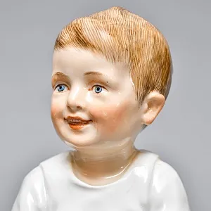 Коллекционная Фарфоровая статуэтка «Дети Хеншеля. Ребёнок с палочкой и барабаном», Meissen Германия.