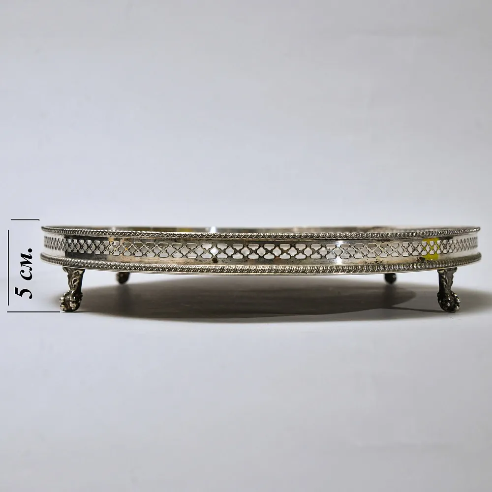 Винтажный Овальный Поднос с бортиком, Silverplated, SHEFFIELD Англия.