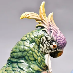 Коллекционная Фарфоровая статуэтка «Два Попугая - Какаду», Karl Ens Германия, 50-е гг ХХ века.