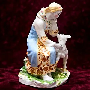 Редкость! Фарфоровая Статуэтка «Аленушка и братец Иванушка» ЛЗФИ. СССР 60-е годы ХХ века..