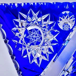 Редкость! Треугольная Ваза из Цветного Хрусталя JOSKA BODENMAIS Германия, конец 60-х гг.