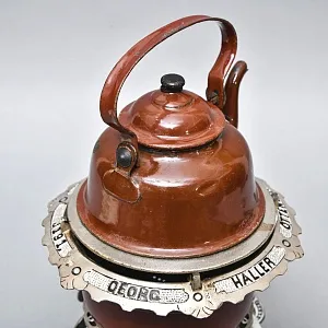 Редкость! Старинная Керосиновая Горелка - Плитка - Керогаз с Чайником, GEORG HALLER Германия -30 гг.