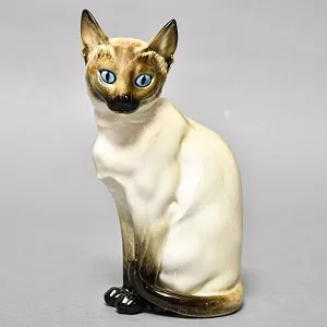 Коллекционная Фарфоровая статуэтка «Сиамская кошка», Hutschenreuther Германия. 