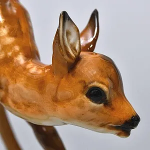 Коллекционная Фарфоровая статуэтка «Пятнистый Олененок», Hutschenreuther Германия, 50-е гг.