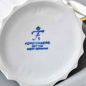  Фарфоровый Кофейный сервиз тет-а-тет «Греческие колонны» 8 предметов, Furstenberg Германия.