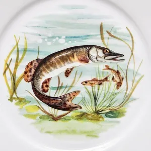 Столовый «Рыбный» Сервиз на 6 персон, Фарфор Limoges / Лимож Франция, конец ХХ века.