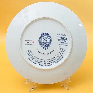  Коллекционная Тарелка «Париж - Собор Парижской Богоматери» Фарфор, Лимож, Limoges, Франция.