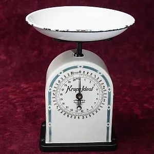 Антикварные Кухонные Весы в Фарфоровом корпусе KRUPS IDEAL, Германия - 1915 год.