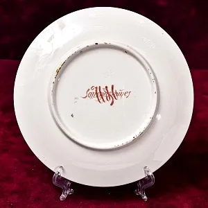 Антикварная Тарелка «Генералы Республики», Фаянс Sarreguemines, Франция 1875 - 1900 гг.